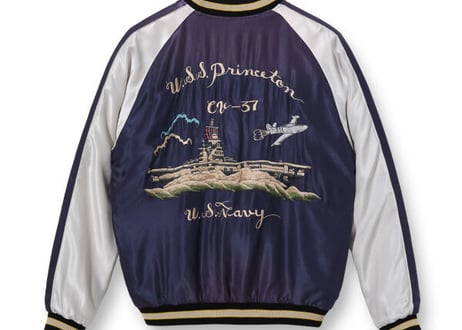 テーラー東洋スカジャン Acetate Souvenir Jacket“DUELLING DRAGONS” × “U.S.S. PRINCETON” (AGING MODEL)