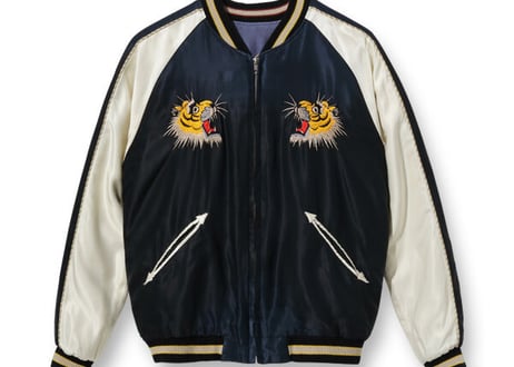 テーラー東洋スカジャン Acetate Souvenir Jacket “ROARING TIGER” × “EAGLE” (AGING MODEL)