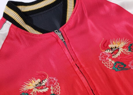 テーラー東洋スカジャン Acetate Souvenir Jacket “TIGER HEAD” × “DRAGON” (AGING MODEL)