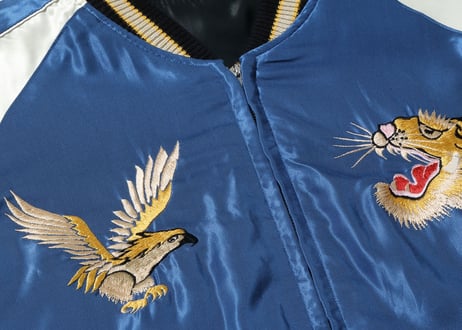 テーラー東洋スカジャン  ACETATE SOUVENIR JACKET“WHITE TIGER” × “GOLD DRAGON”