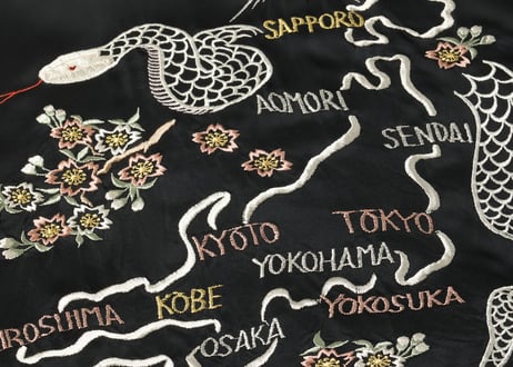 テーラー東洋 港商  巳年 限定Acetate Souvenir Jacket 東洋エンタープライズ  60周年記念モデル “WHITE SNAKE” × “JAPAN MAP & SNAKE”