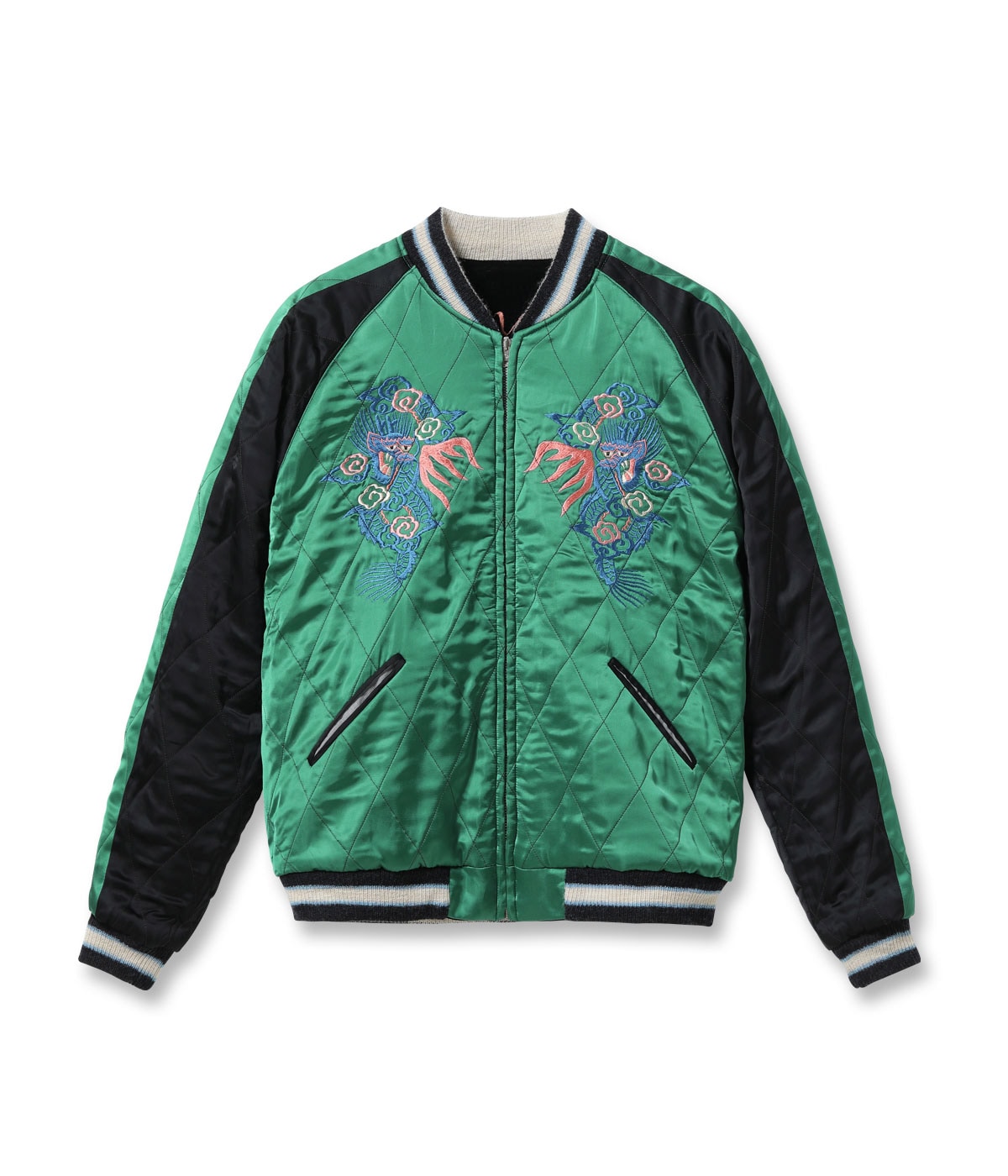 テーラー東洋 スカジャン 港商 別珍 60周年 記念 スペシャルエディション Mid 1950s Style Velveteen Acetate Quilted Souvenir Jacket Stencil Paint TT15809-119 60周年記念モデル【限定】港商Velveteen × Acetate Quilted Souv