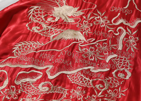 テーラー東洋スカジャン  ACETATE SOUVENIR JACKET “DRAGON HEAD” × “JAPAN MAP”