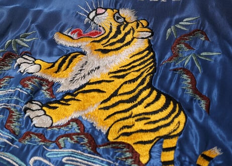 テーラー東洋スカジャン  ACETATE SOUVENIR JACKET “ROARING TIGER” × “SPIDERWEB, SNAKE AND SKULL”