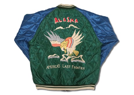 TAILOR TOYO テーラー東洋 ACETATE QUILTED SOUVENIR JACKET "MOUNTAIN GOAT& EAGLE"