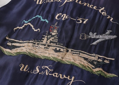 テーラー東洋スカジャン Acetate Souvenir Jacket“DUELLING DRAGONS” × “U.S.S. PRINCETON” (AGING MODEL)