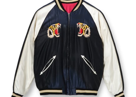 テーラー東洋スカジャン Acetate Souvenir Jacket “TIGER HEAD” × “DRAGON” (AGING MODEL)