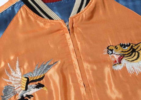 テーラー東洋スカジャン  Acetate Souvenir Jacket “TIGER HEAD” × “JAPAN MAP”