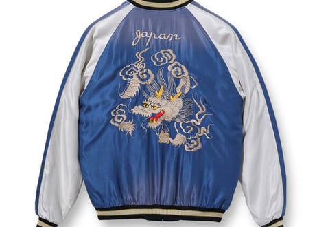 テーラー東洋スカジャン Acetate Souvenir Jacket “BLACK EAGLE” × “WHITE DRAGON” (AGING MODEL)
