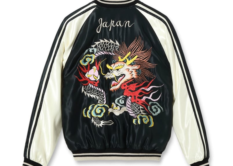 テーラー東洋スカジャン ACETATE SOUVENIR JACKET“WHITE DRAG