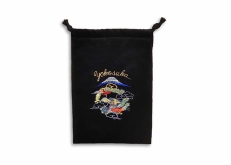 MIKASAオリジナル スカジャン巾着 別珍 日本製 Original Velveteen Drawstring bag Made in JAPAN