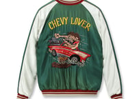 テーラー東洋スカジャン Acetate Souvenir Jacket “TIGER HEAD” × “CHEVY LOVER” (AGING MODEL)