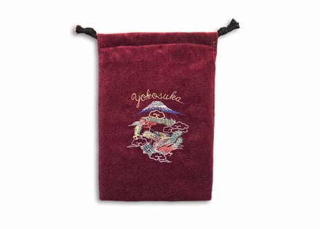 MIKASAオリジナル スカジャン巾着 別珍 日本製 Original Velveteen Drawstring bag Made in JAPAN