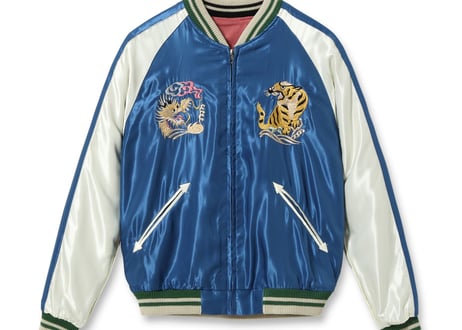テーラー東洋スカジャン  ACETATE SOUVENIR JACKET“WHITE EAGLE” × “LANDSCAPE”
