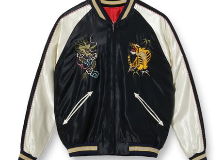 テーラー東洋スカジャン  ACETATE SOUVENIR JACKET “DRAGON HEAD” × “JAPAN MAP”