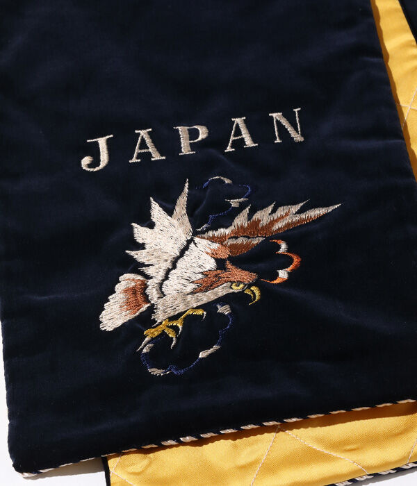 テーラー東洋 スカジャン柄別珍マフラー VELVETEEN WINTER SCARF “EAG