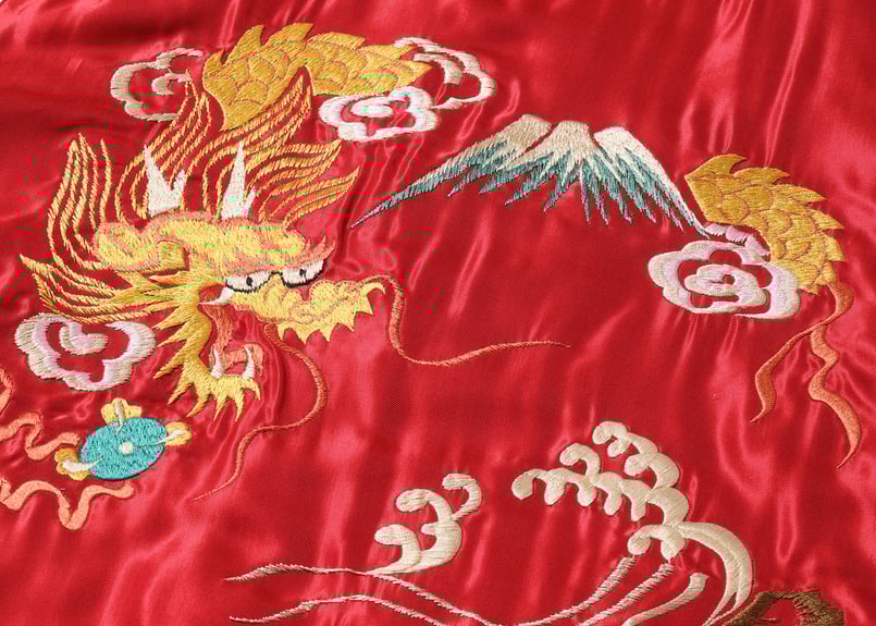 テーラー東洋スカジャン キルティング Acetate Quilted Souvenir Jac