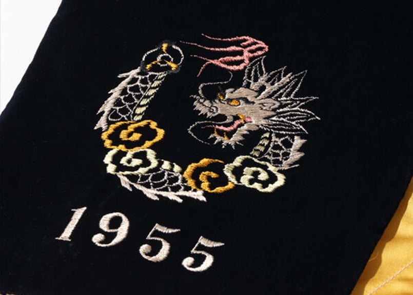 テーラー東洋 スカジャン柄別珍マフラー VELVETEEN WINTER SCARF “EAG