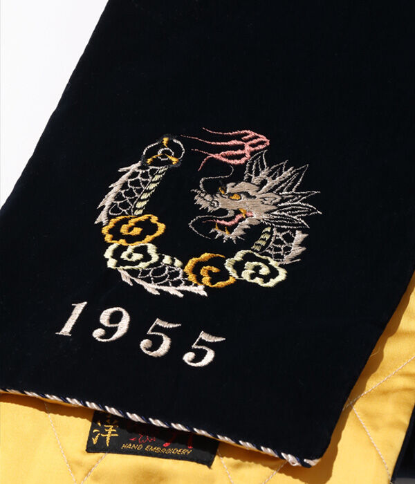 テーラー東洋 スカジャン柄別珍マフラー VELVETEEN WINTER SCARF “EAG