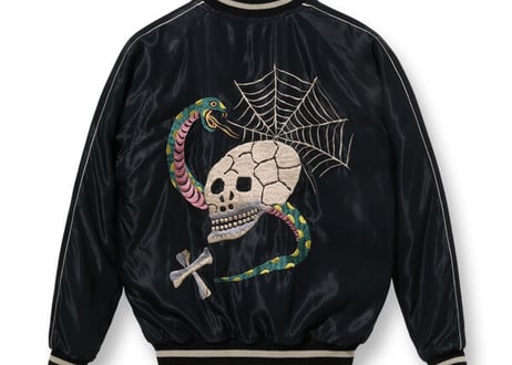 テーラー東洋スカジャン  ACETATE SOUVENIR JACKET “ROARING TIGER” × “SPIDERWEB, SNAKE AND SKULL”