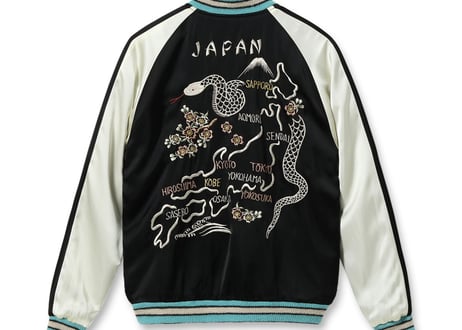 テーラー東洋 港商  巳年 限定Acetate Souvenir Jacket 東洋エンタープライズ  60周年記念モデル “WHITE SNAKE” × “JAPAN MAP & SNAKE”
