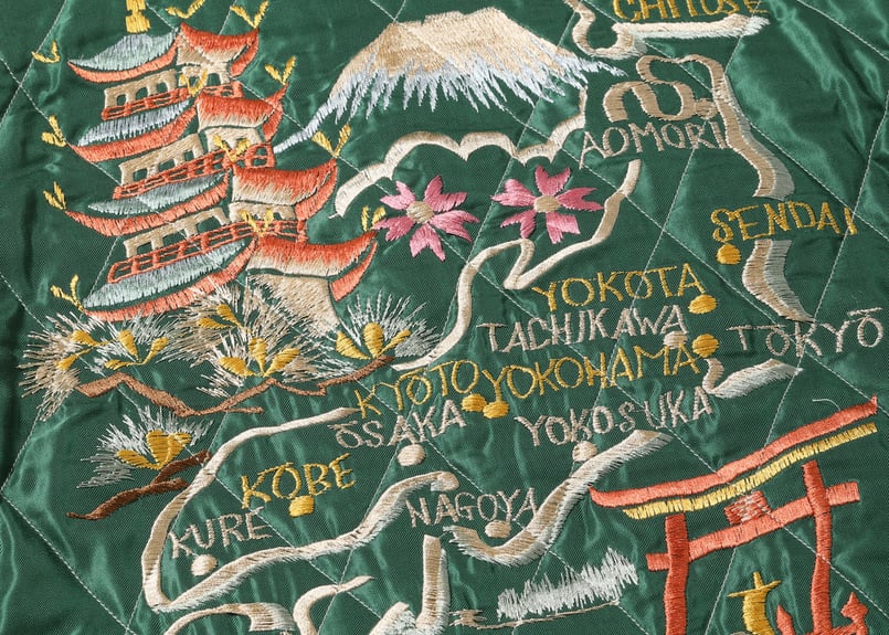 テーラー東洋スカジャン キルティング Acetate Quilted Souvenir