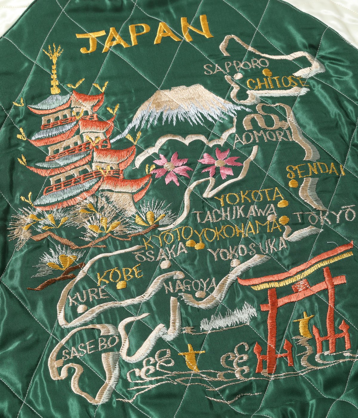 テーラー東洋スカジャン キルティング Acetate Quilted Souvenir Jac