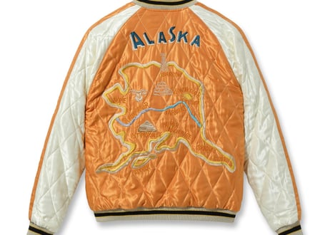 テーラー東洋スカジャン 別珍(べっちん) Velveteen Souvenir Jacket “POLAR BEAR” × “ALASKA MAP”