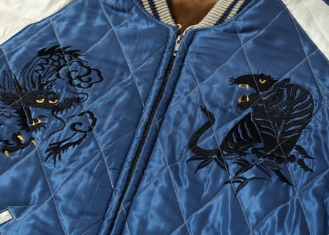 テーラー東洋スカジャン 別珍(べっちん) Velveteen Souvenir Jacket “WHITE DRAGON” × “BLACK EAGLE”