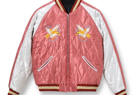 テーラー東洋スカジャン  Acetate Quilted Souvenir Jacket  “BLACK EAGLE” × “LANDSCAPE”