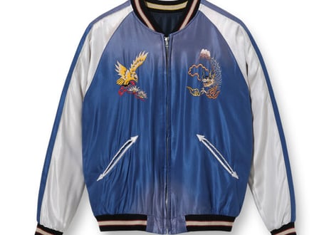 テーラー東洋スカジャン Acetate Souvenir Jacket “ROARING TIGER” × “EAGLE” (AGING MODEL)