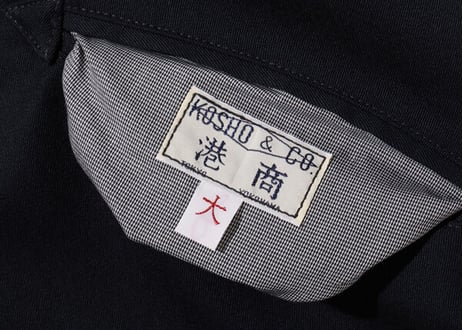 港商スカジャン  Mid 1940s Style Wool Gabardine × Acetate Souvenir Jacket  “YOKOSUKA DRAGON” × “JAPAN MAP”