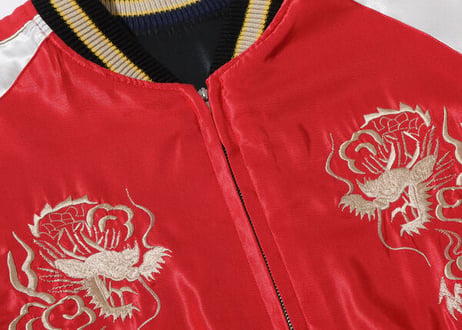 テーラー東洋スカジャン  ACETATE SOUVENIR JACKET “DRAGON HEAD” × “JAPAN MAP”