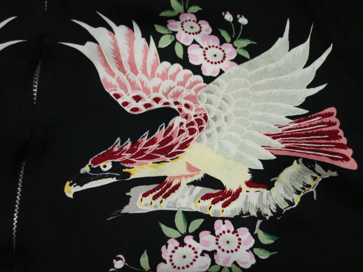 横須賀 スカジャン 青白 鷹と龍刺繍 楽天市場】スカジャン 日本