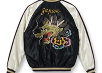 港商スペシャルスカジャン TIGER HEAD×JAPAN MAP 虎×日本地図 横須賀MI