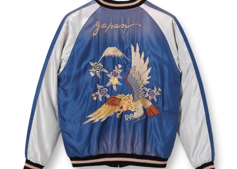 テーラー東洋スカジャン Acetate Souvenir Jacket “ROARING TIGER” × “EAGLE” (AGING MODEL)