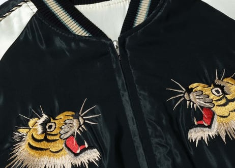 テーラー東洋スカジャン Acetate Souvenir Jacket “ROARING TIGER” × “BLACK DRAGON”