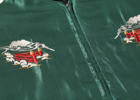テーラー東洋スカジャン  ACETATE SOUVENIR JACKET “WHITE DRAGON” × “LANDSCAPE”