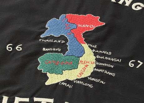 テーラー東洋ベトジャンEarly 1960s Style Cotton Rayon Vietnam Jacket “VIETNAM MAP” AGING MODEL