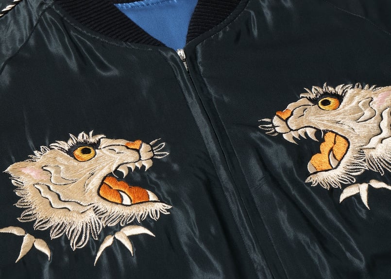 Schott スカジャン Mサイズ 虎刺繍 New York Schott 顔虎 COLLECTION