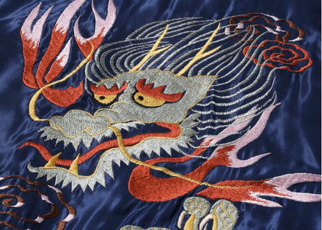 テーラー東洋スカジャン  ACETATE SOUVENIR JACKET “DRAGON HEAD” × “ROARING TIGER”辰 龍