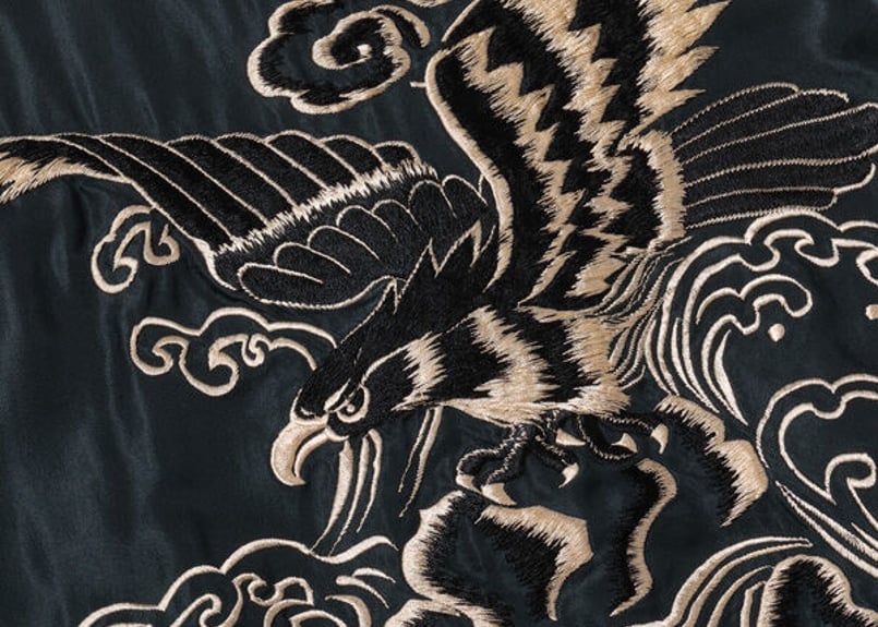 テーラー東洋スカジャン Acetate Souvenir Jacket “BLACK EAGL