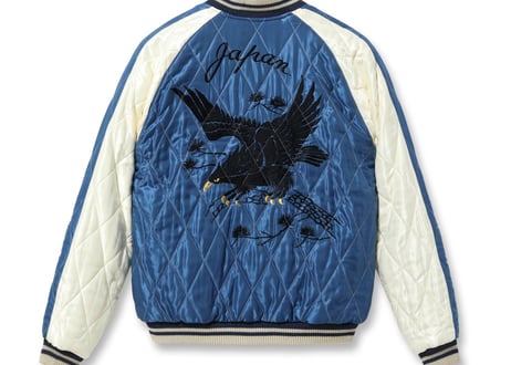 テーラー東洋スカジャン 別珍(べっちん) Velveteen Souvenir Jacket “WHITE DRAGON” × “BLACK EAGLE”