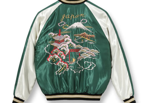 テーラー東洋スカジャン  ACETATE SOUVENIR JACKET “WHITE DRAGON” × “LANDSCAPE”