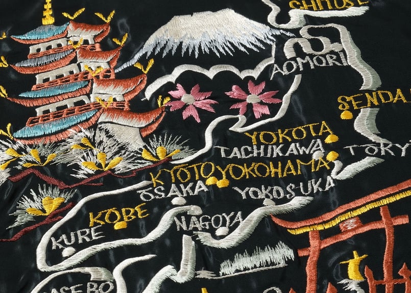 テーラー東洋スカジャン ACETATE SOUVENIR JACKET “JAPAN MAP テーラー東洋スカジャン ACETATE SOUVENIR JACKET “JAPAN MAP