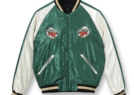 テーラー東洋スカジャン  ACETATE SOUVENIR JACKET “WHITE DRAGON” × “LANDSCAPE”