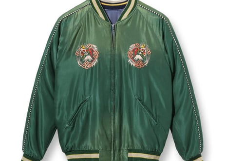 テーラー東洋スカジャン Acetate Souvenir Jacket“DRAGON HEAD” × “ROARING TIGER”(AGING MODEL)