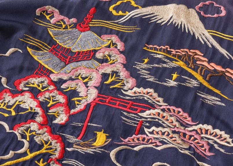 テーラー東洋 SOUVENIR JACKET スカジャン TT15176-119 Lot No. TT15176-119 / Early 1950s Style Acetate Souvenir
