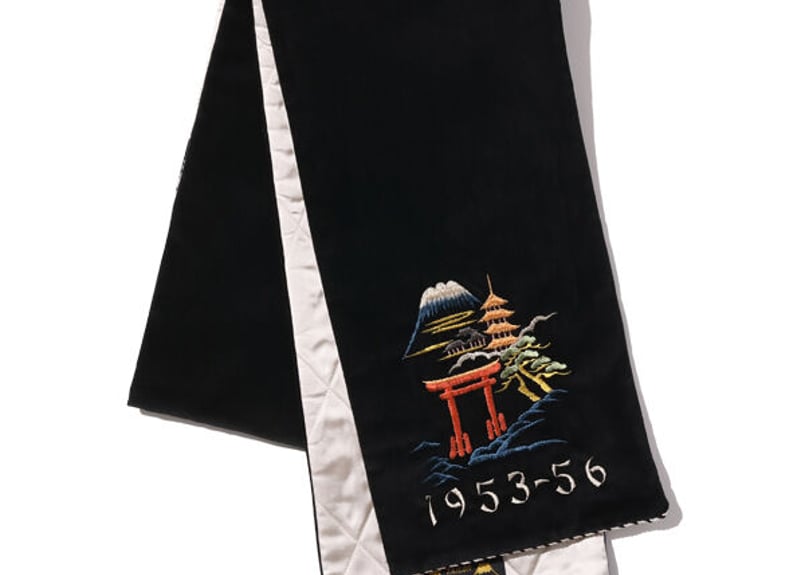 テーラー東洋 スカジャン柄別珍マフラー VELVETEEN WINTER SCARF “TIG