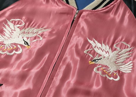 テーラー東洋スカジャン  ACETATE SOUVENIR JACKET“WHITE EAGLE” × “LANDSCAPE”